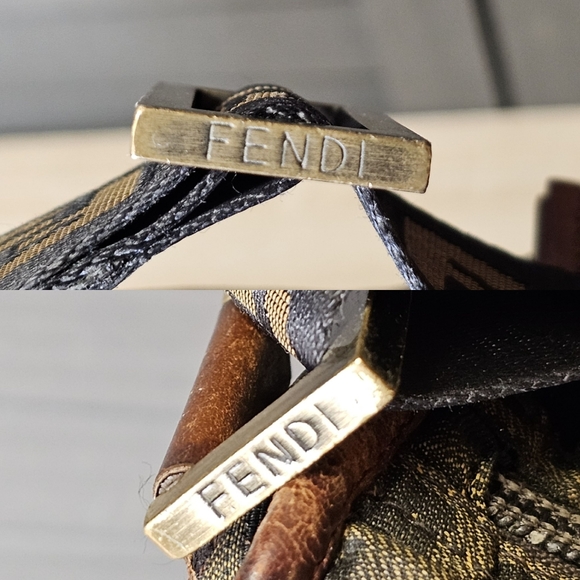 Authentic FENDI Zucca Messenger Crossbody Bag FF Strap - Picture 7 of 14